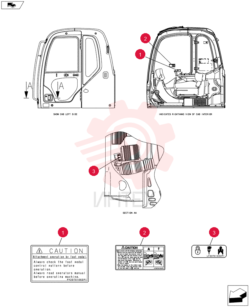 Схема (E80BMSR) - COMPACT CRAWLER EXCAVATOR ASN LF06-04501 (NBTA18037) YB22T00065F6 (2)
