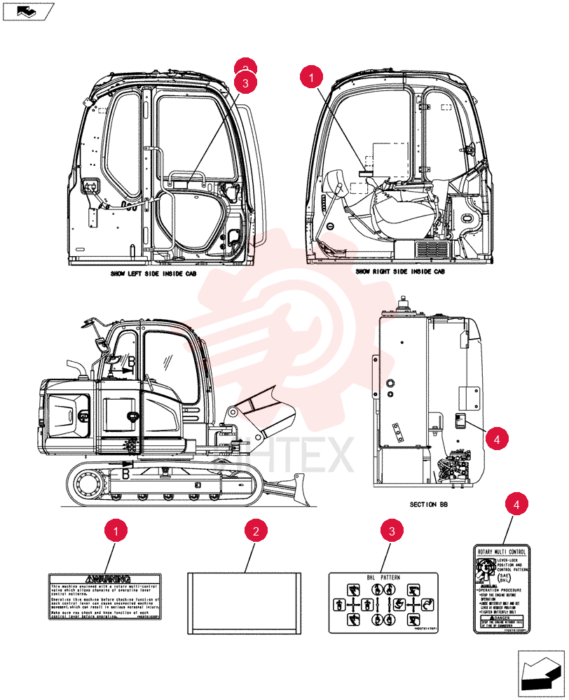 Схема (E80BMSR) - COMPACT CRAWLER EXCAVATOR ASN LF06-04501 (NBTA18037) YF22T00055F3