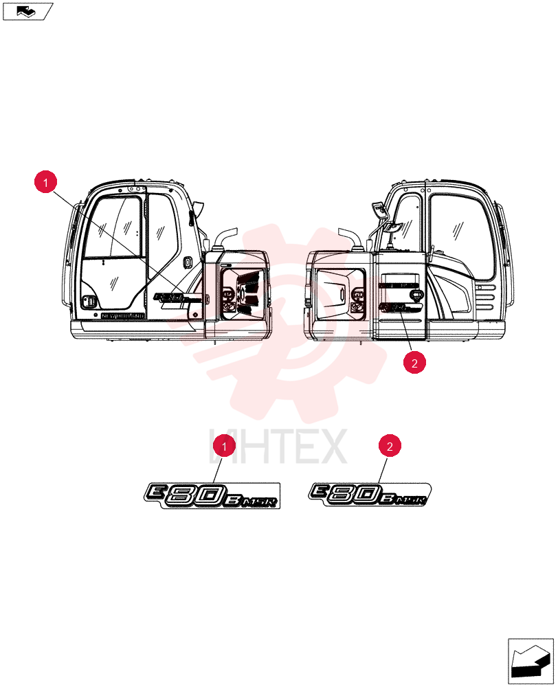 Схема (E80BMSR) - COMPACT CRAWLER EXCAVATOR ASN LF06-04501 (NBTA18037) YT22T00130FB