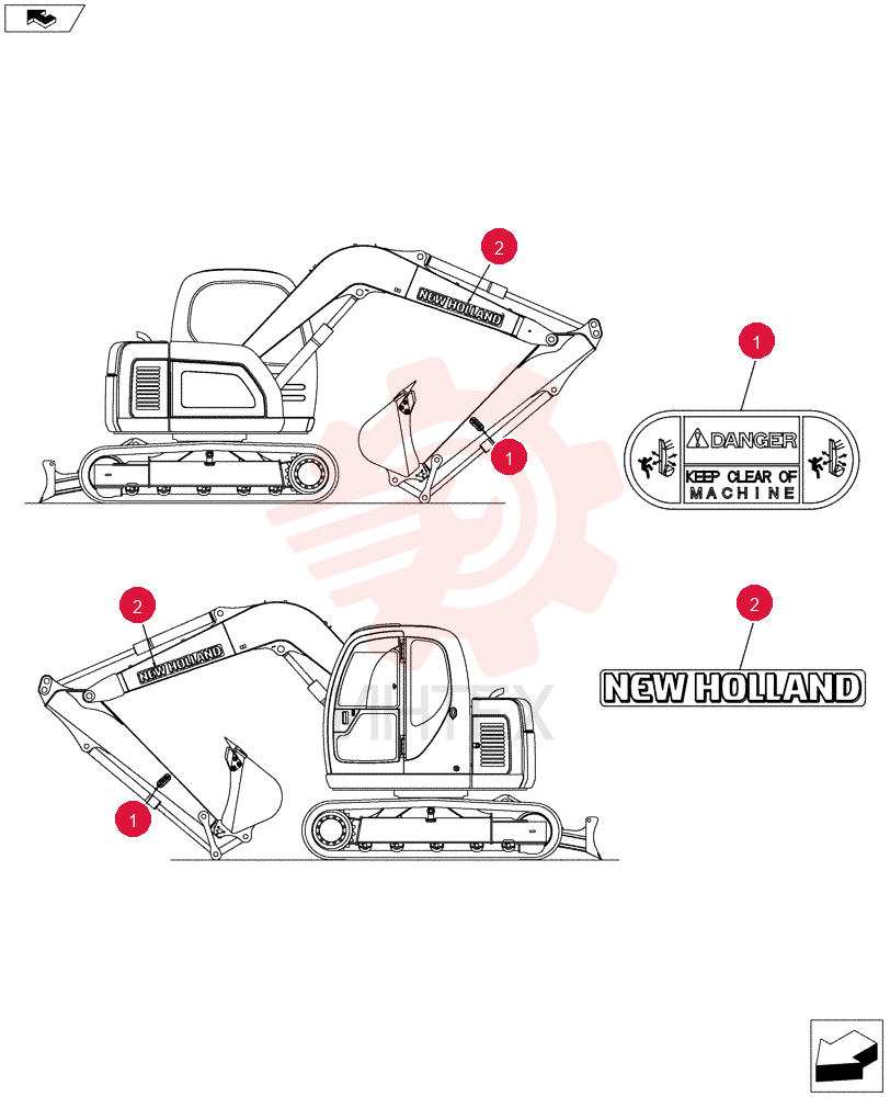 Схема (E80BMSR) - COMPACT CRAWLER EXCAVATOR ASN LF06-04501 (NBTA18037) YT22T00101F2
