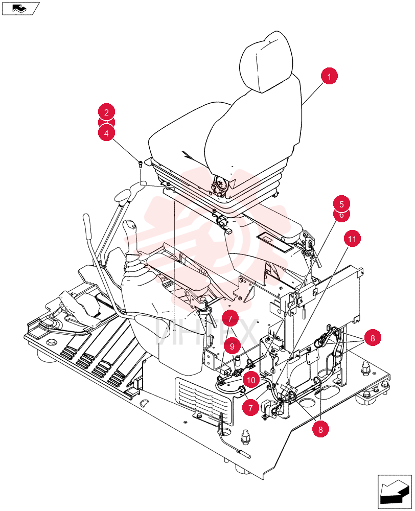 Схема (E80BMSR) - COMPACT CRAWLER EXCAVATOR ASN LF06-04501 (NBTA18037) YY25M00030F1