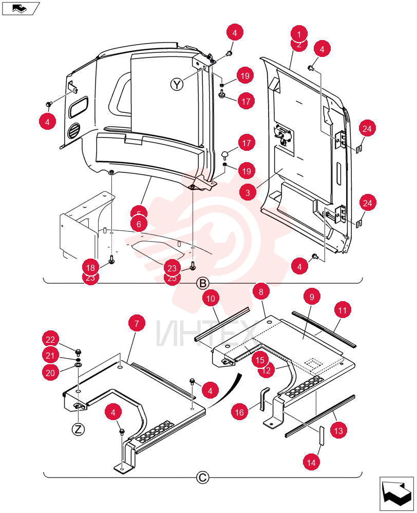 Схема (E80BMSR) - COMPACT CRAWLER EXCAVATOR ASN LF06-04501 (NBTA18037) LF21C00017F1