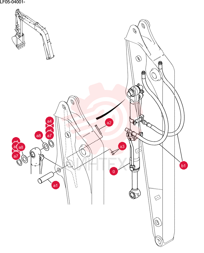 BUCKET CYLINDER YT01V00032F1 (2)
