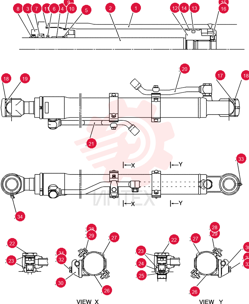 BUCKET CYLINDER YT01V00032F1 (4)