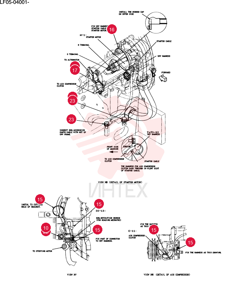Harness Assy, Upp, Serial Range: LF05-04001-LF05-04212 LF13E00008F1 (4)