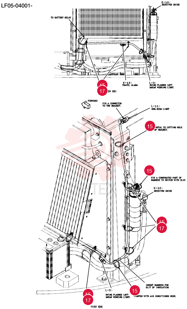 Harness Assy, Upp, Serial Range: LF05-04001-LF05-04212 LF13E00008F1 (10)