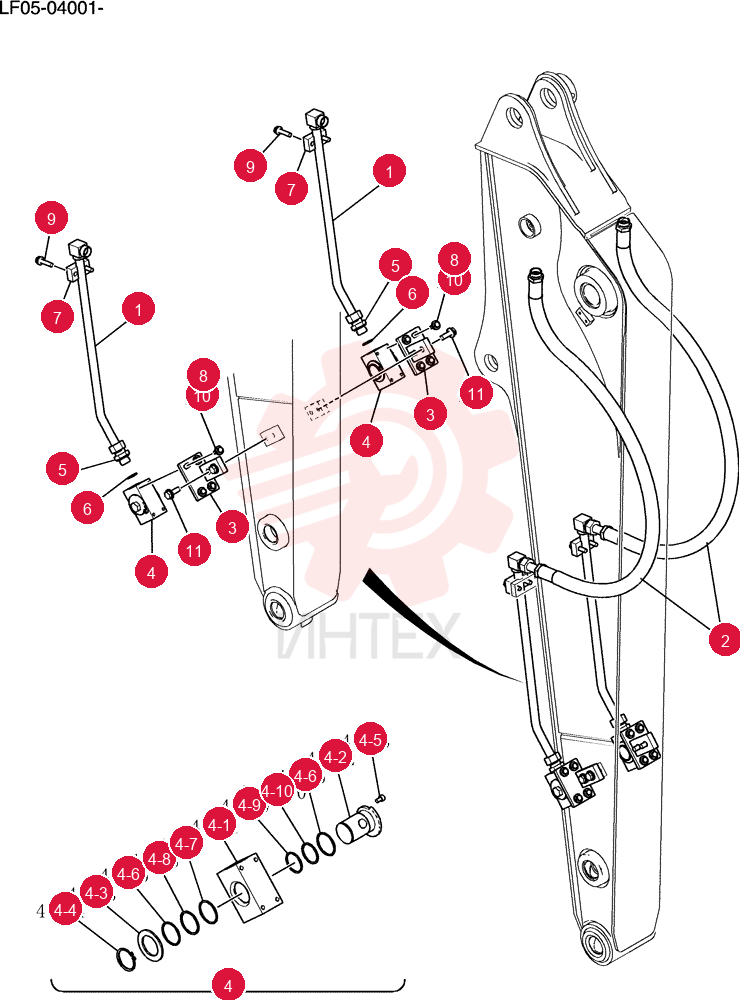 Hyd Lines, Arm 2. 13m