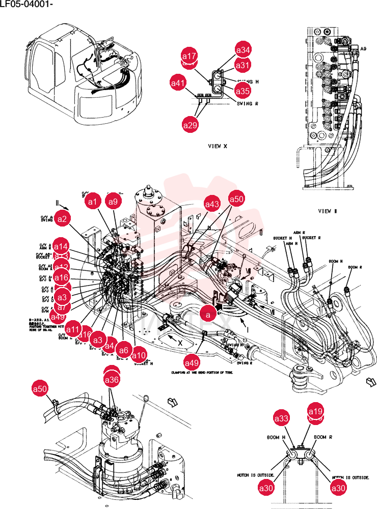 Hyd Lines, Pump YT30H00007F1