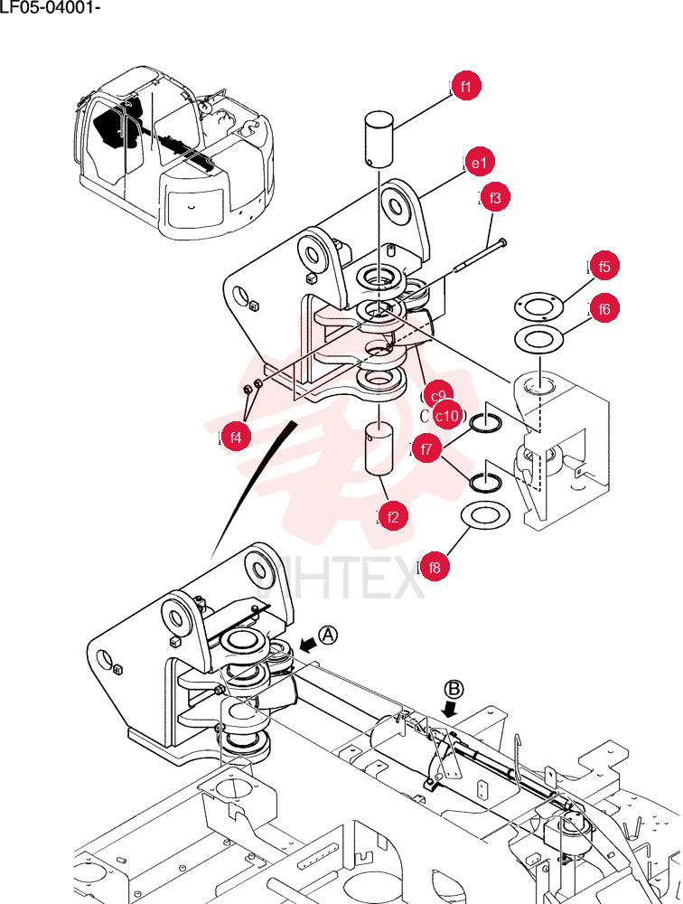 HYDRAULIC CYLINDER LF01V00007F1 (1)