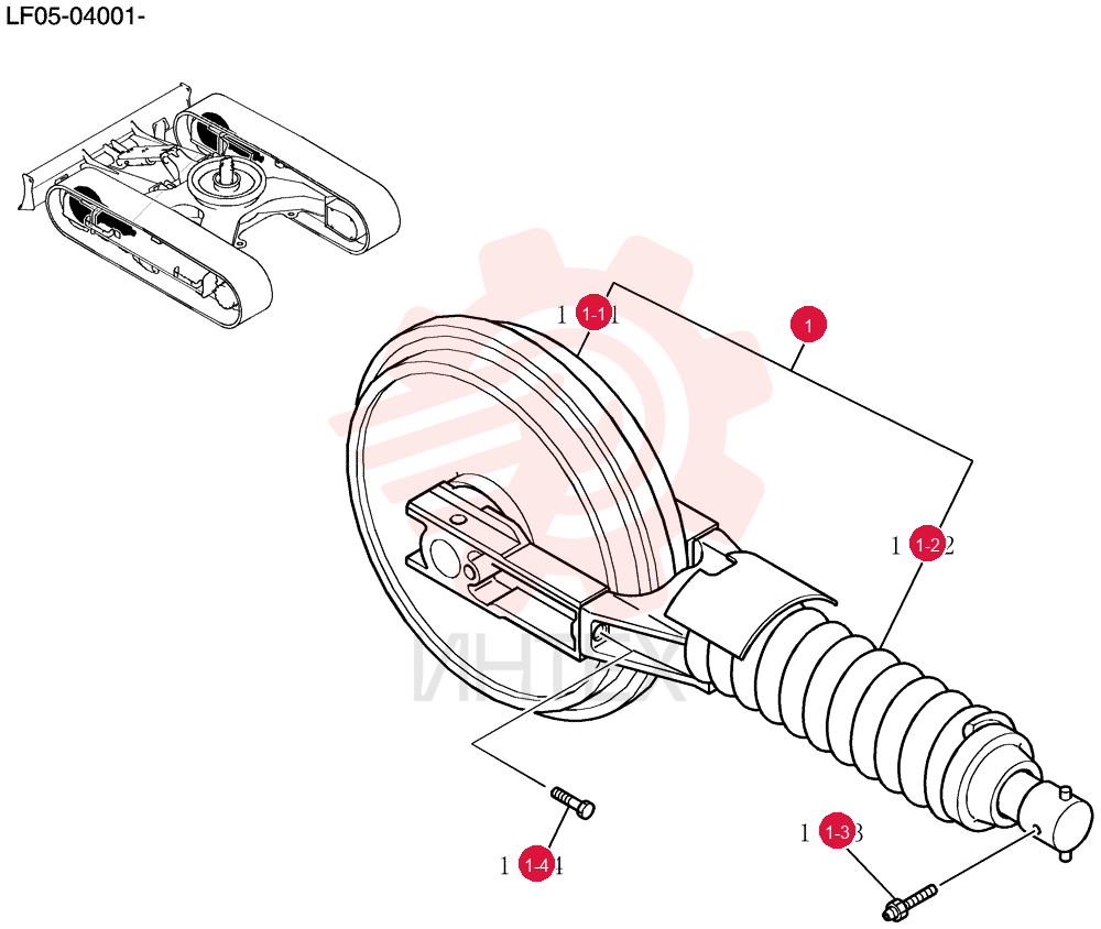 Idler Assy, Crawler YT52D00007F1