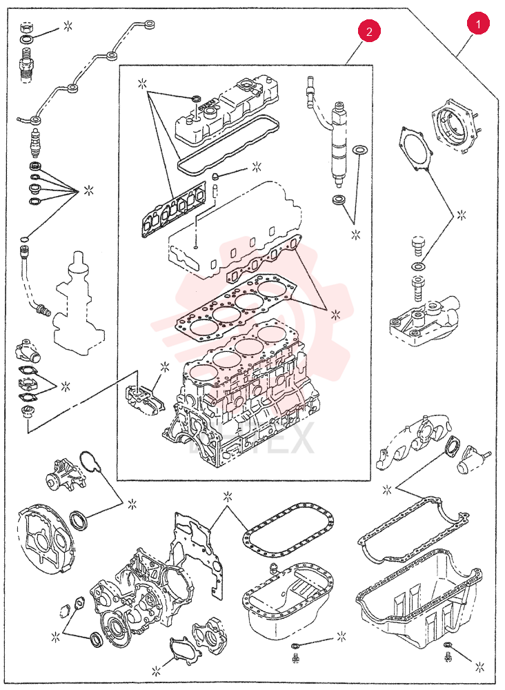OIL PAN GASKET SET VI5878151960