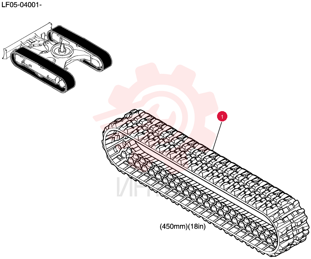 Rubber, Crawler Belt YT61D00003F1