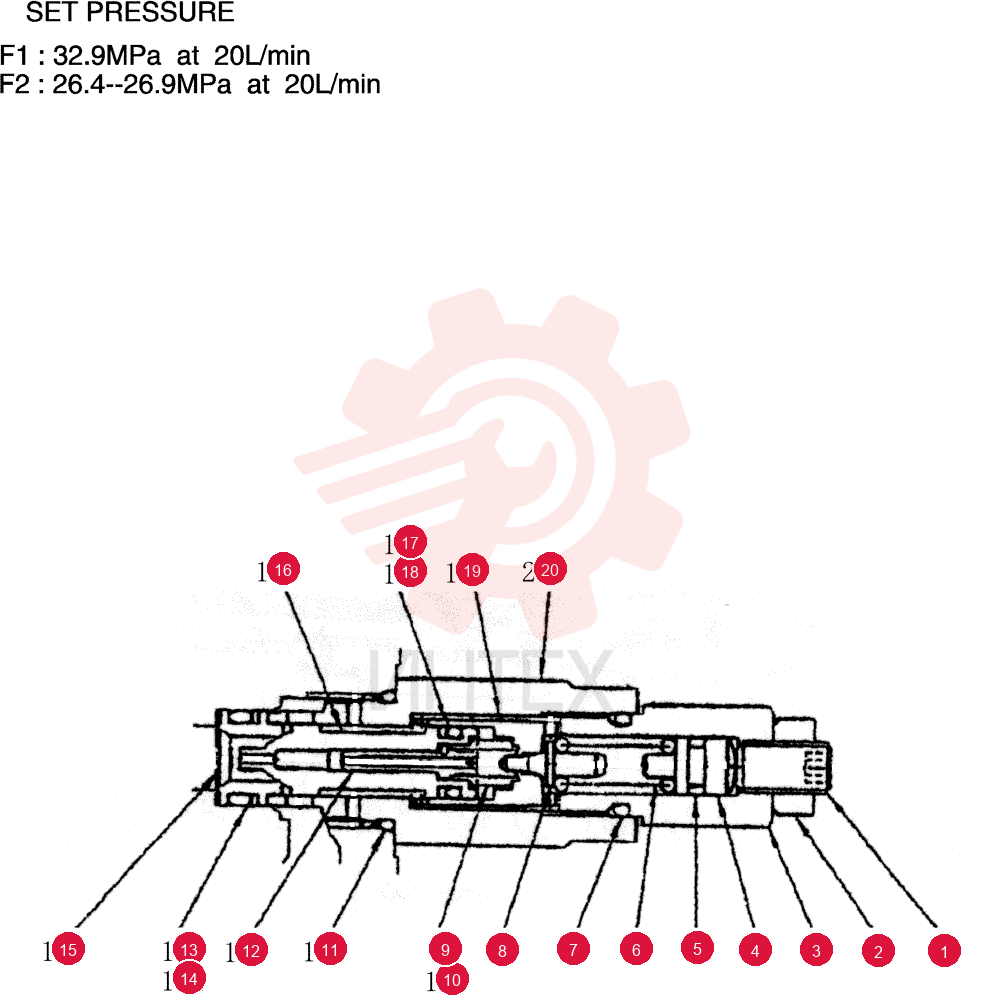 VALVE, PRESSURE RELI YT22V00016F1