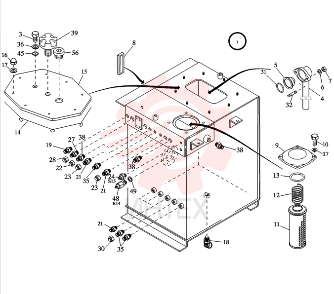 TANK, HYDRAULIC OIL 87001968