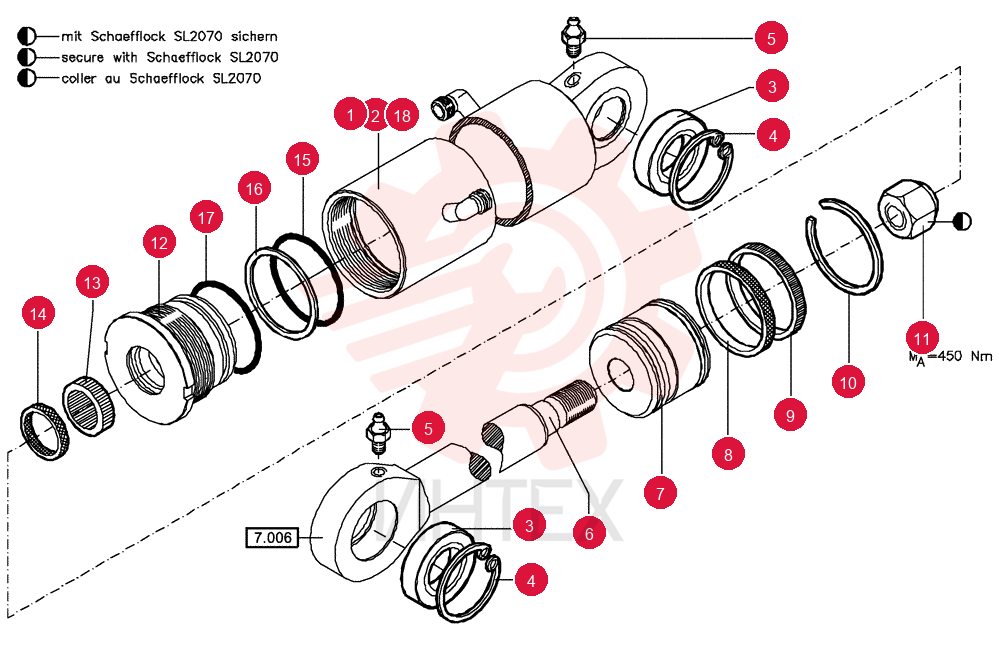 HYDRAULIC CYLINDER 84093108