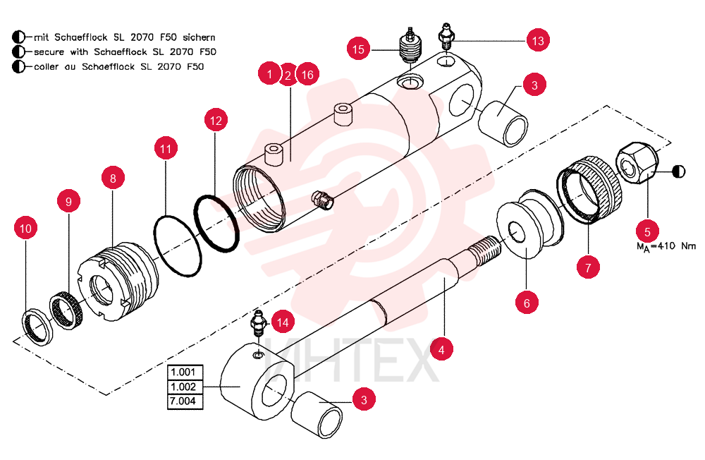 HYDRAULIC CYLINDER 84093090
