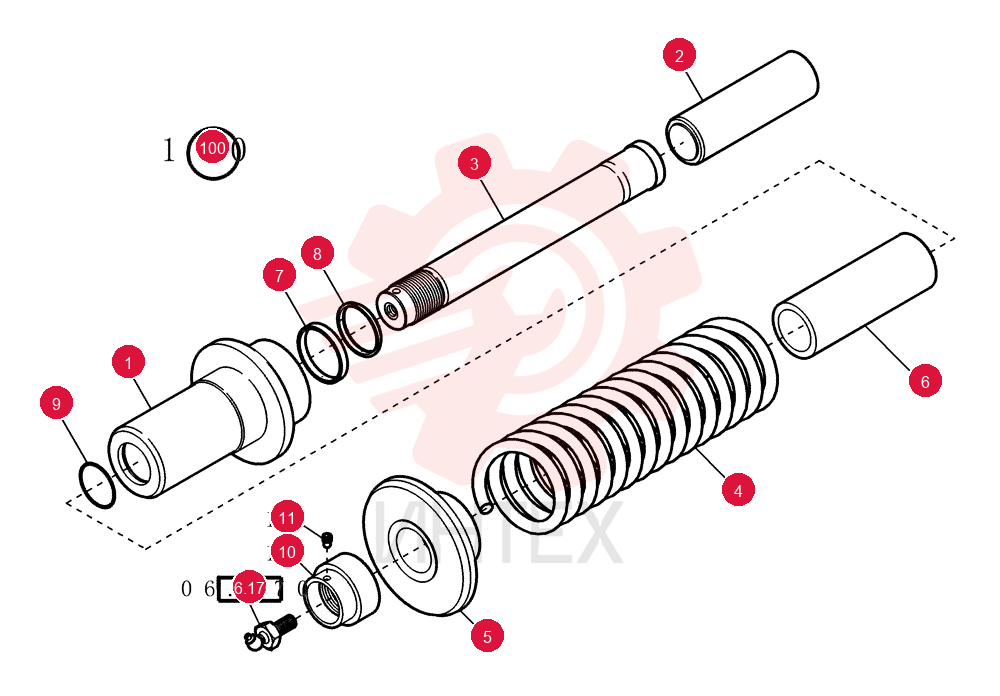 CYLINDER,70mm Bore Dia