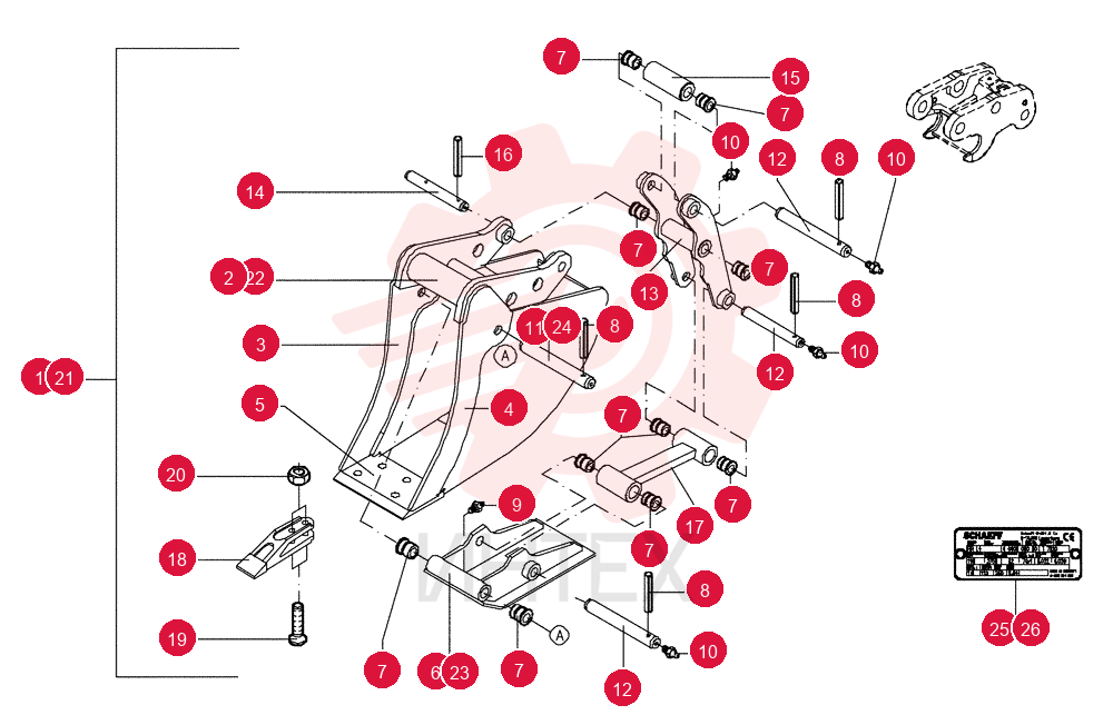 BACKHOE ARM 2908105