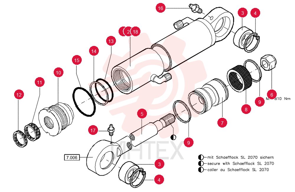HYDRAULIC CYLINDER 84093133