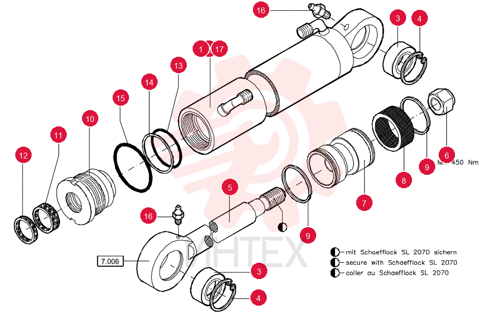 HYDRAULIC CYLINDER 84093113