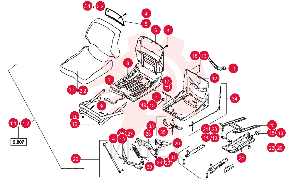 DRIVER SEAT 84090866