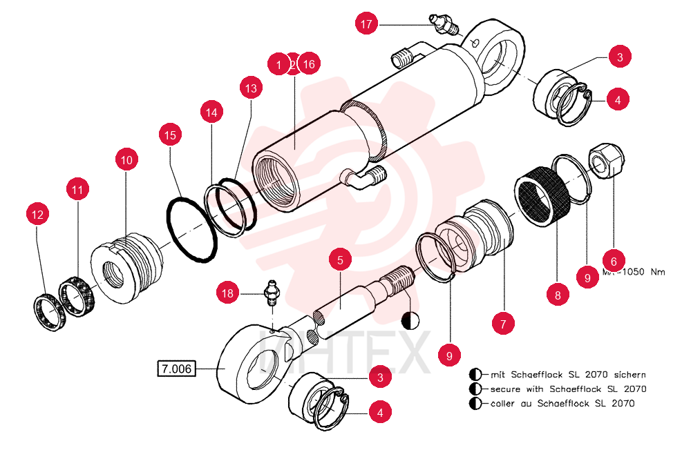 HYDRAULIC CYLINDER 84093154