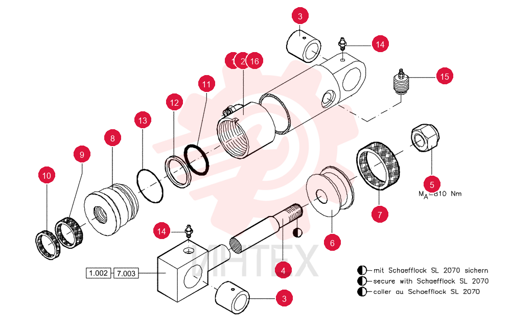 HYDRAULIC CYLINDER 84093150