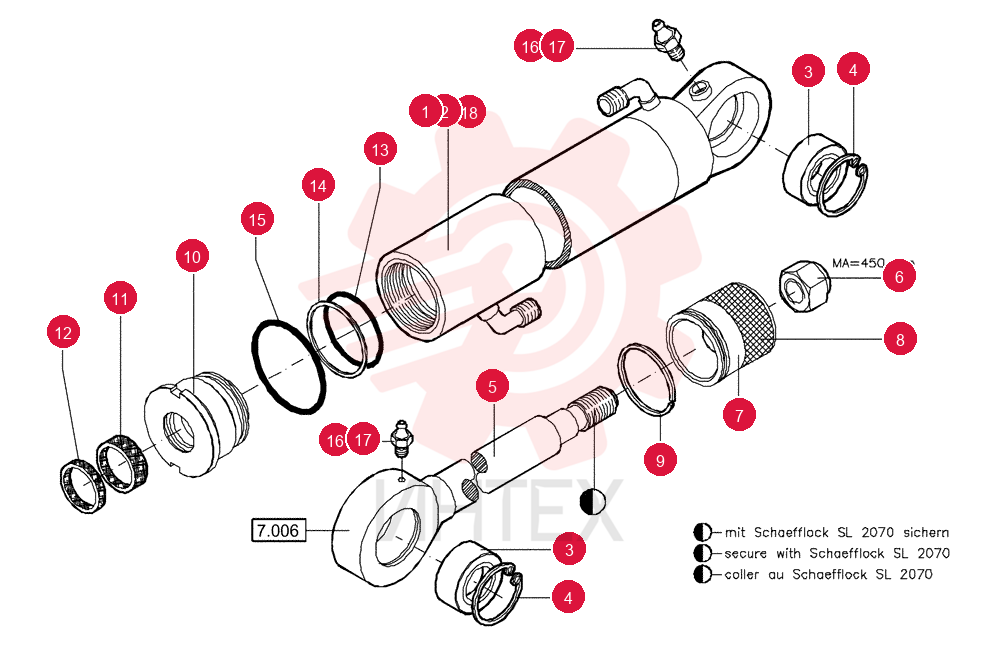 HYDRAULIC CYLINDER 84093121