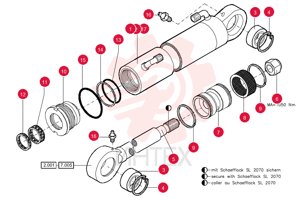 HYDRAULIC CYLINDER 84093169