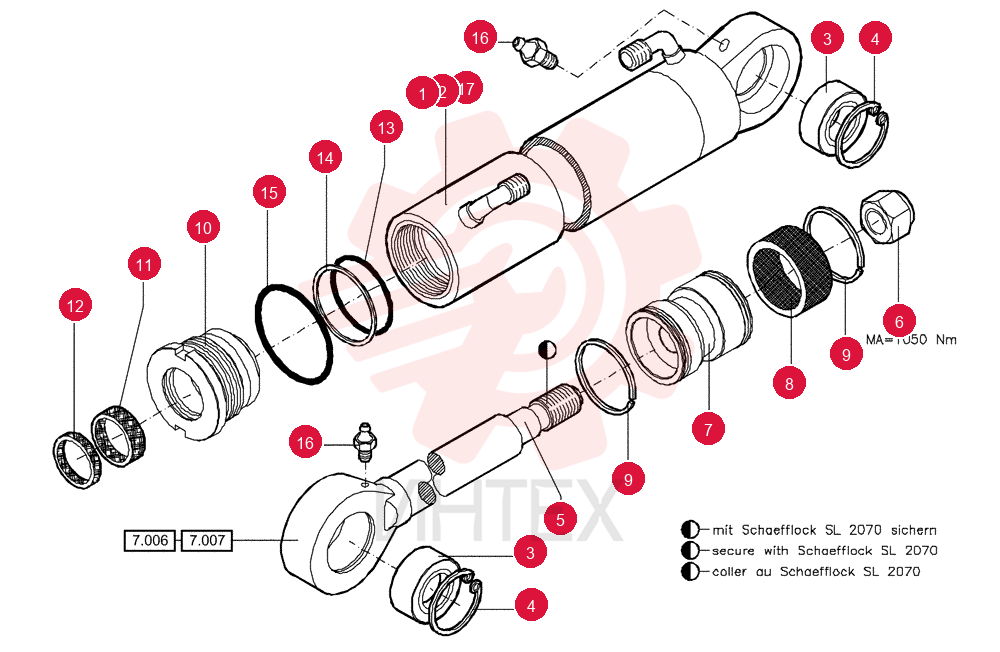HYDRAULIC CYLINDER 84093162 (1)