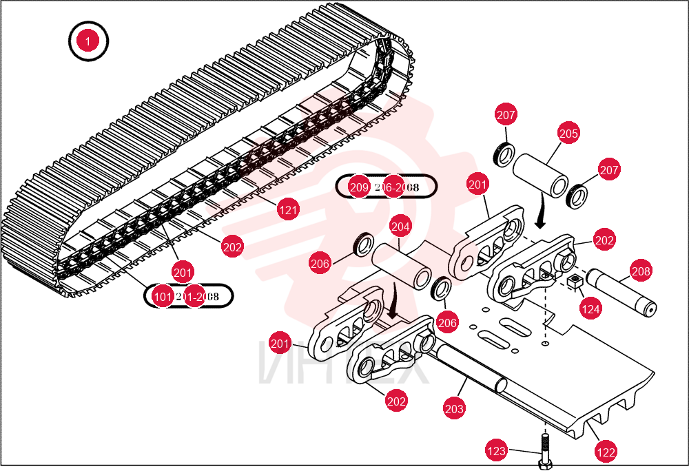 TRACK ASSY 73180423