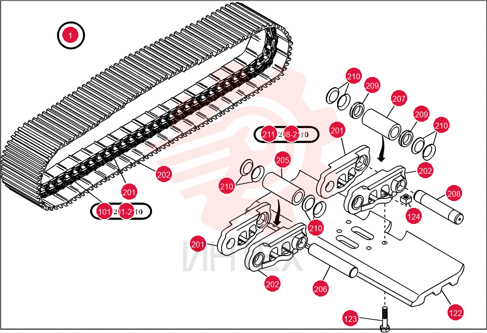 TRACK ASSY 73182494