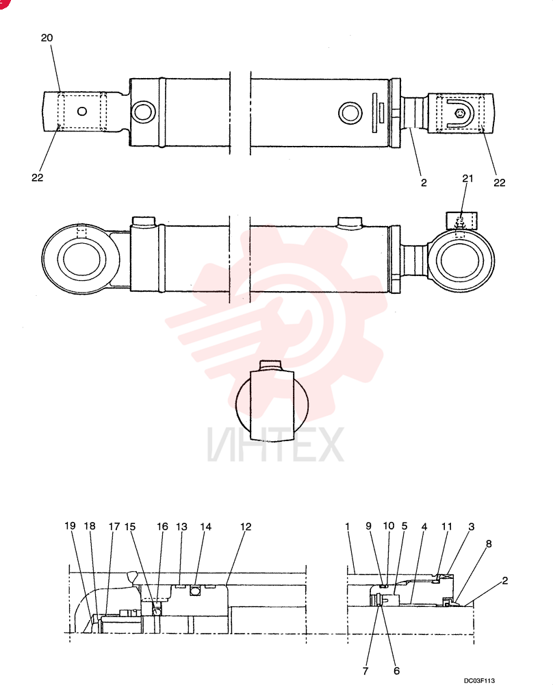HYDRAULIC CYLINDER PE01V00005F1