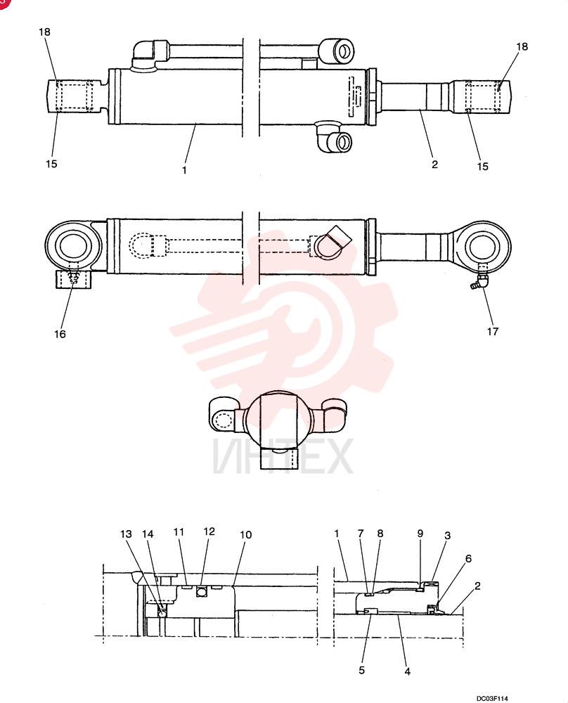 HYDRAULIC CYLINDER PE01V00004F1