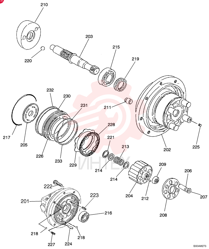 MOTOR- TRACK DRIVE, Incl. 201 -233