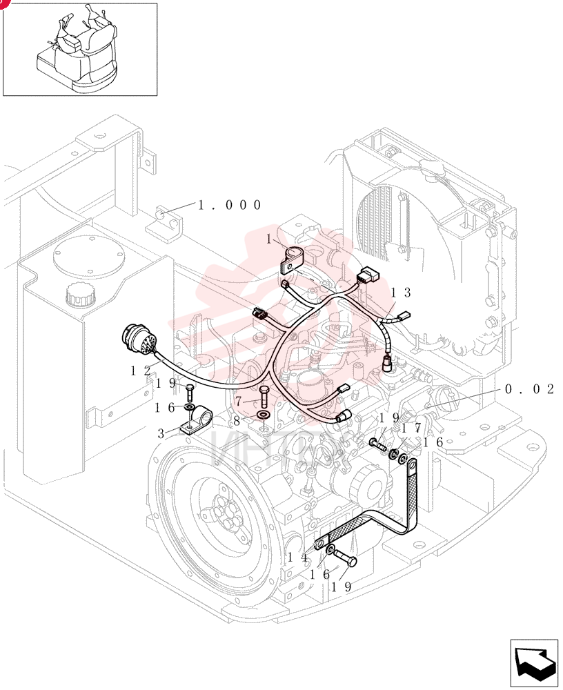 CLIP,M14, M12 Bolt