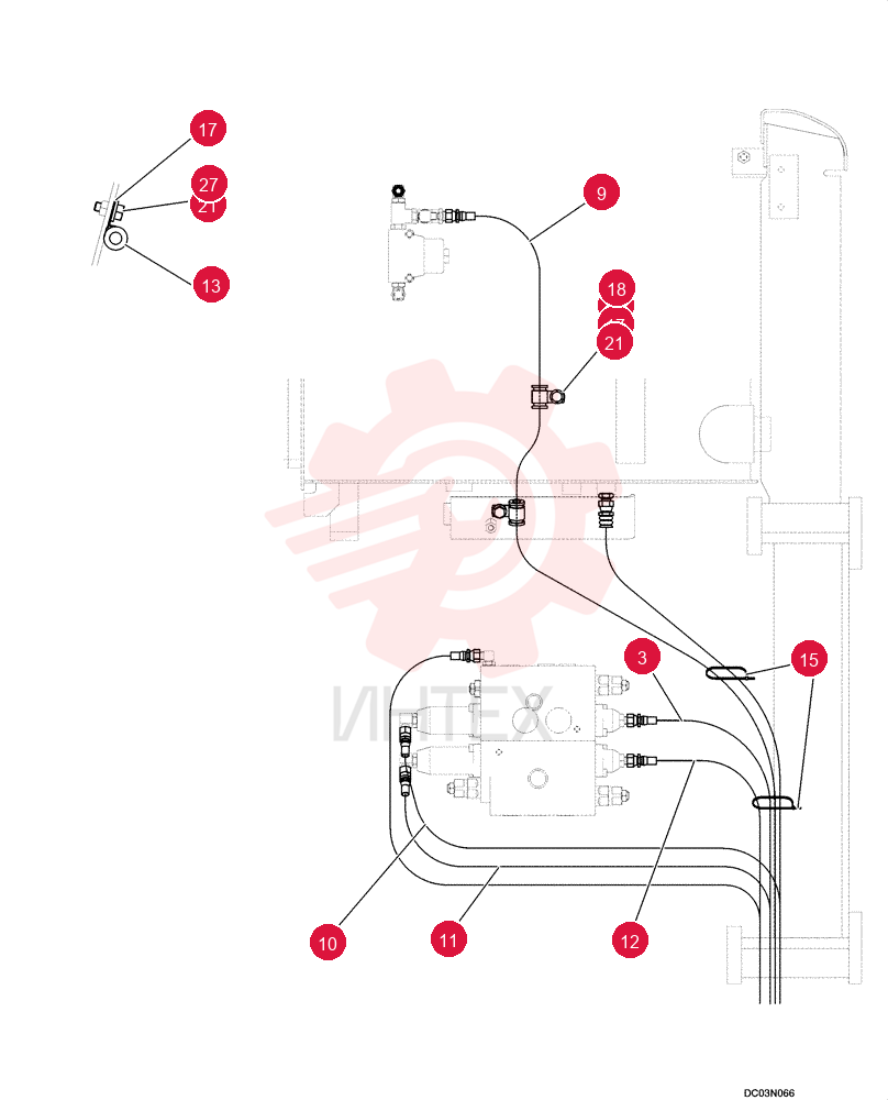 CONTROL LINES, VALVE (STD) YM64H00014F1 (2)