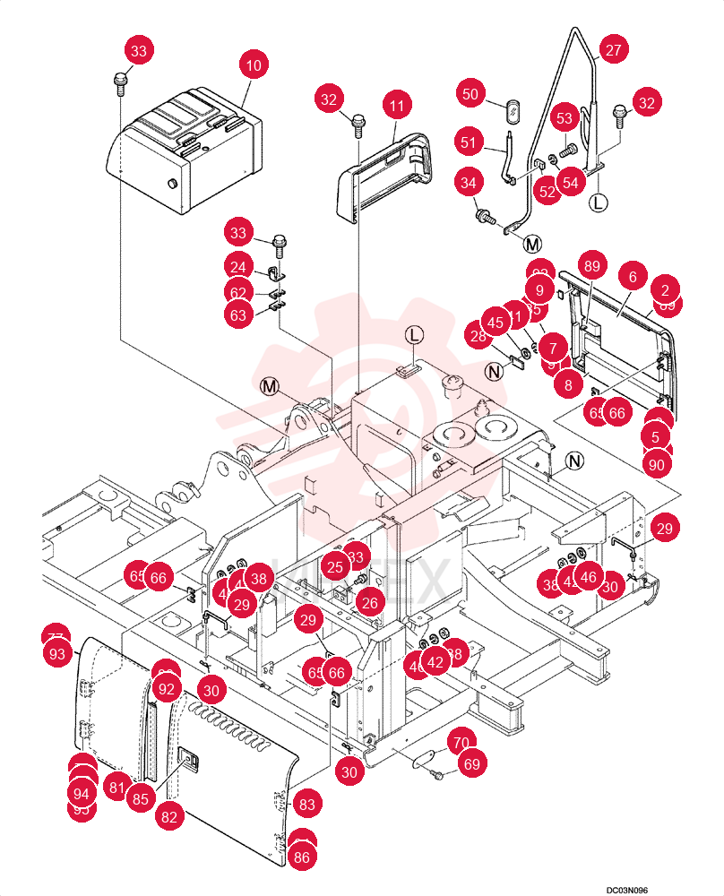 GUARD INSTAL, BASIC UNIT FOR ALL, F1 YM21C00004F1 (1)