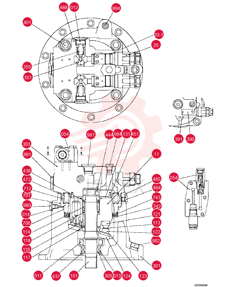 HYDRAULIC MOTOR YN15V00025F1 (2)