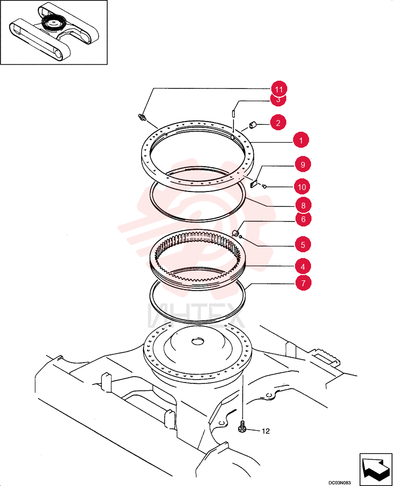 RING ASSY, SLEWING YM40F00002F1
