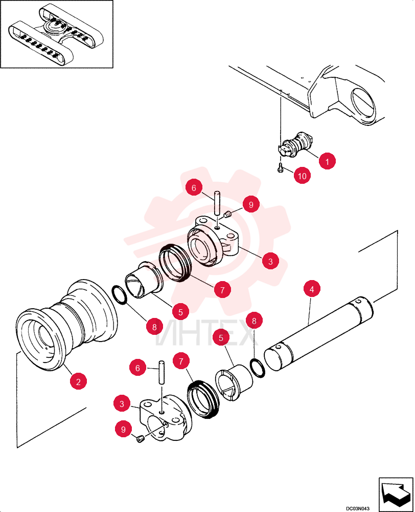 ROLLER ASSY, TRACK YM64D00005F1
