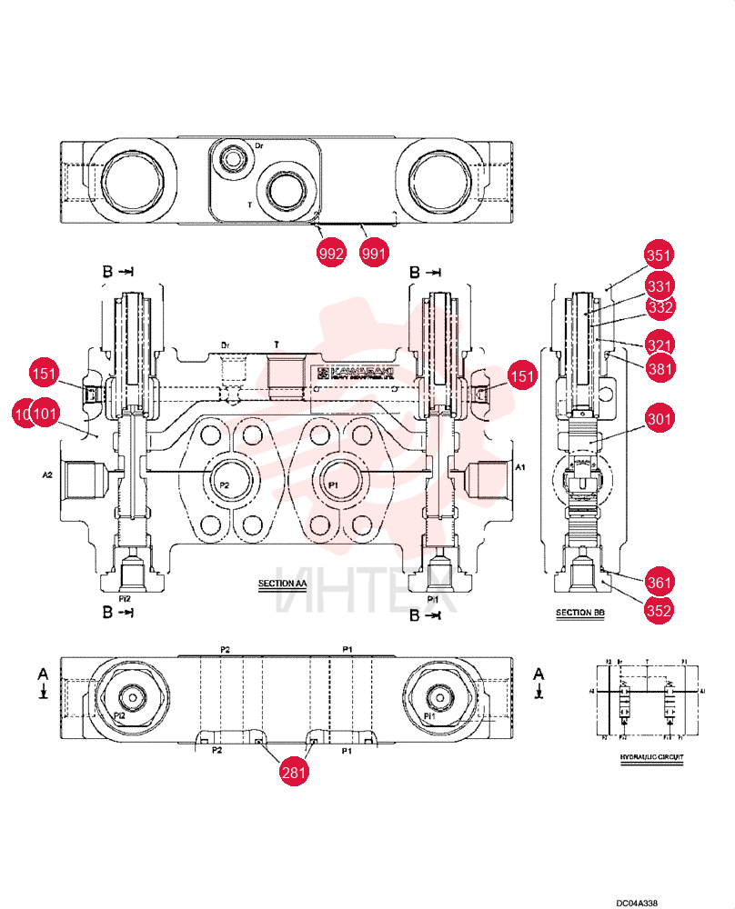 CONTROL VALVE YN30V00082F2