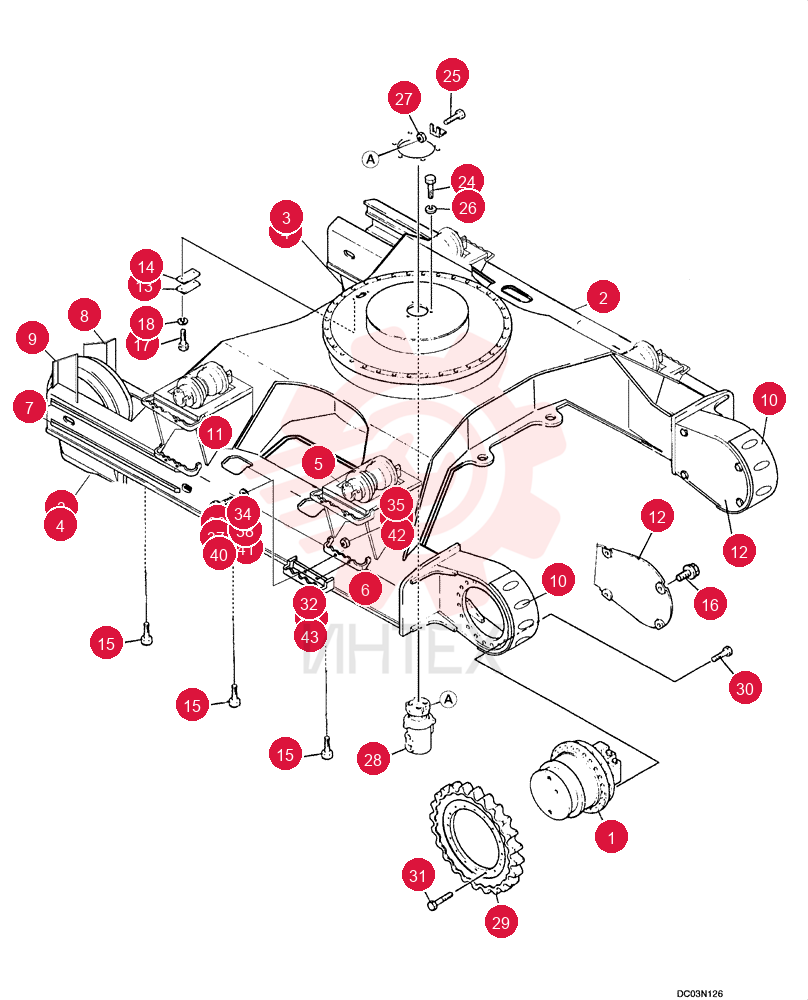 FRAME ASSY, LOWER (H&W), Incl. 2 - 11
