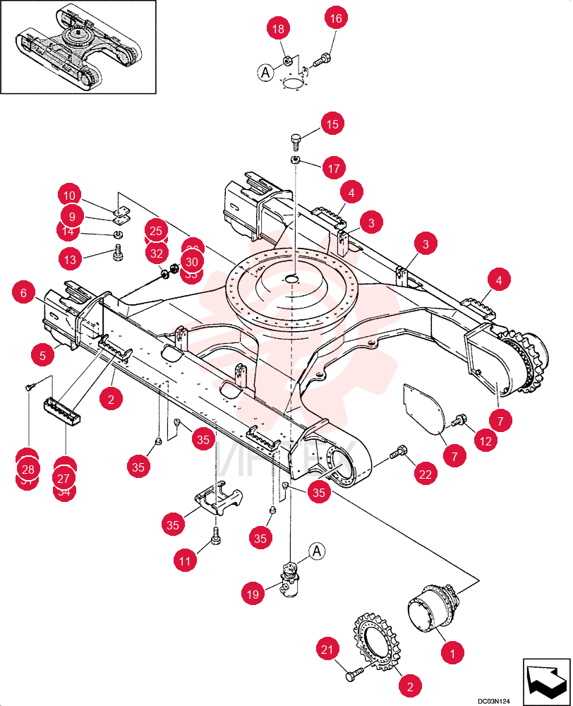 FRAME ASSY, LOWER, Incl. 3 - 6