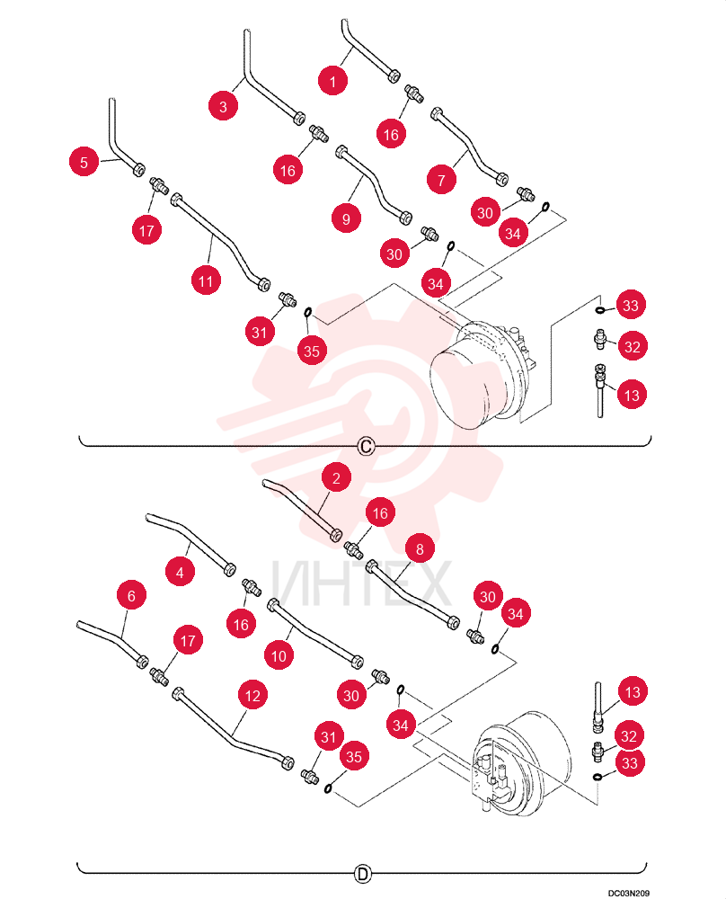 HYDRAULIC LINES LINES, LOW (High & Wide) YN02HU0002F1