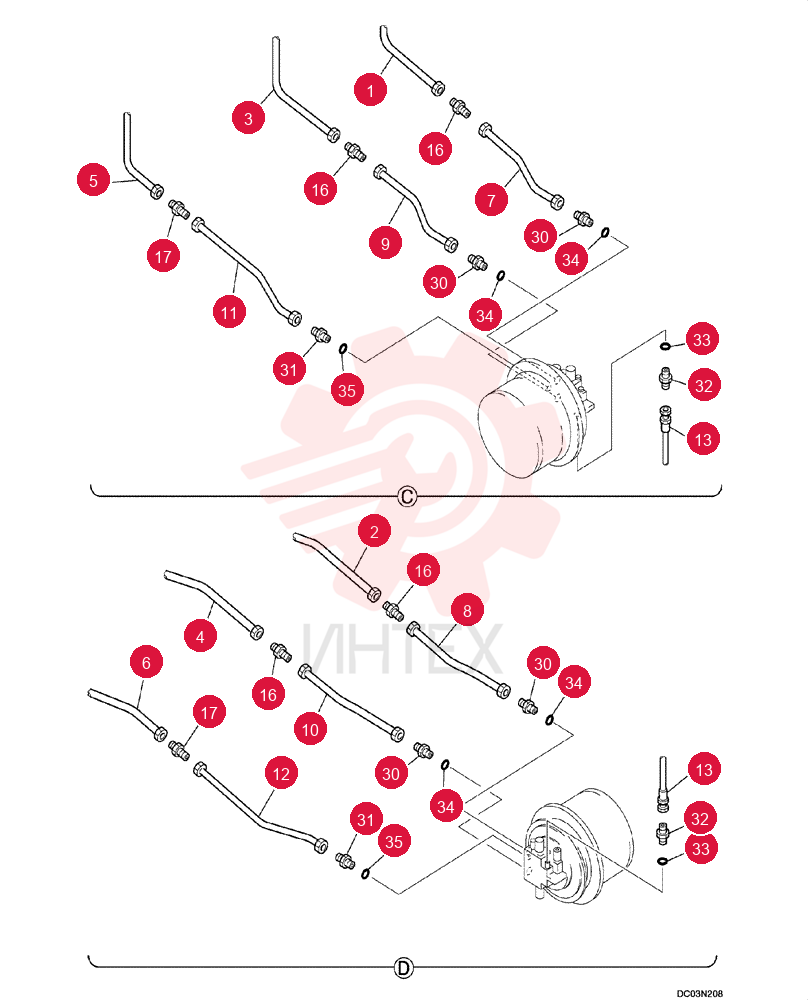 HYDRAULIC LINES, LOW YN02H00053F1 (2)