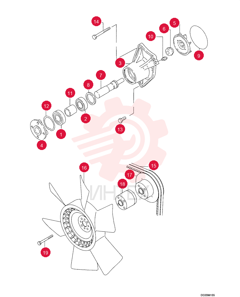 WATER PUMP VAME993520