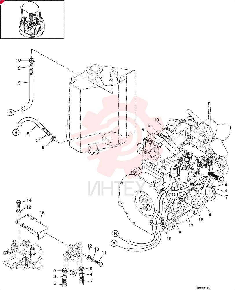 HOSE PA21P01005DF