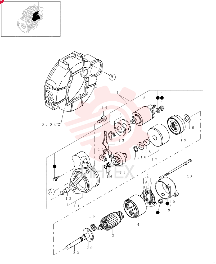 STARTER MOTOR 72953483