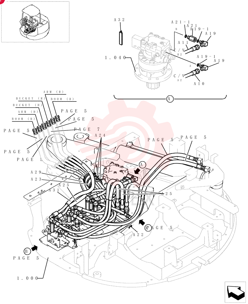 HOSE ASSY. HX25L08038DY